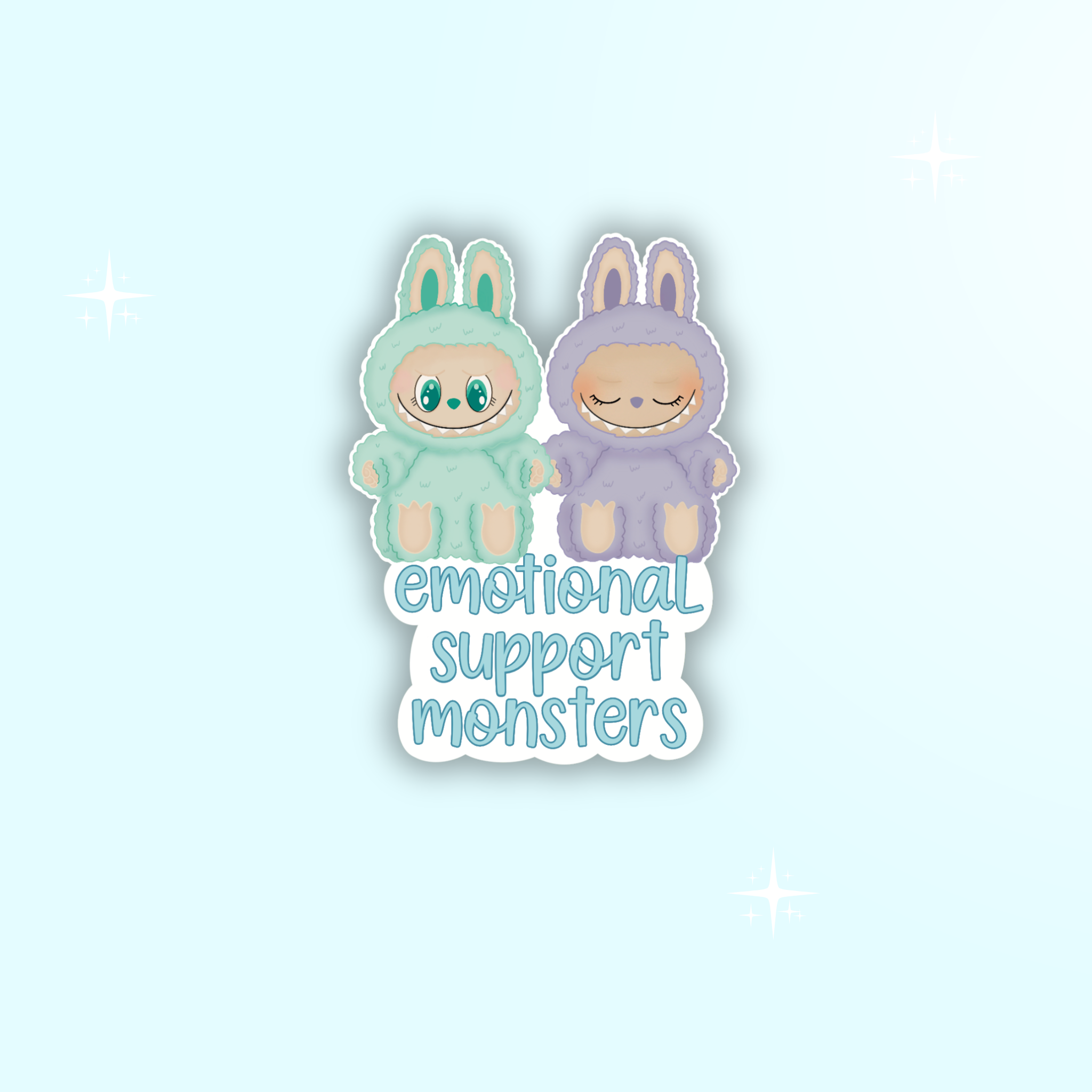 Emotional Support Monsters Sticker