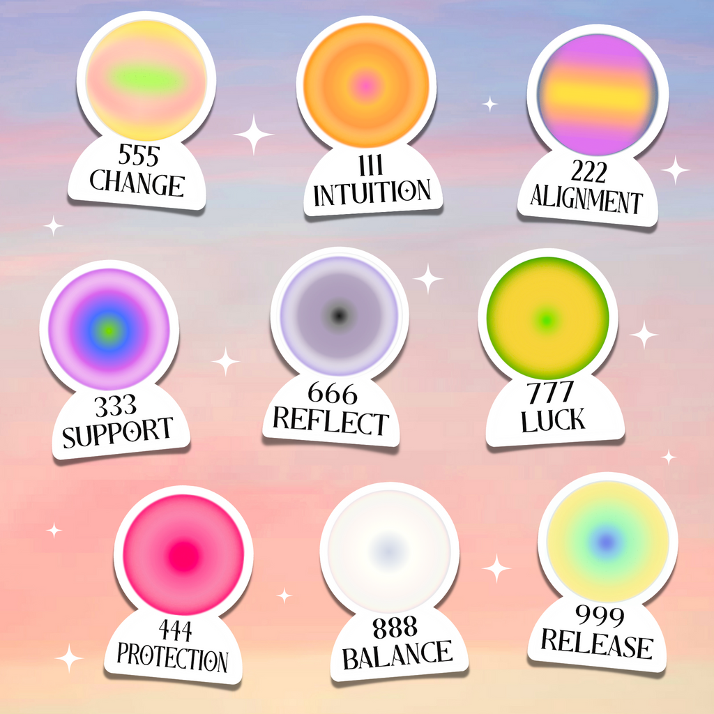 Aura Angel Number Stickers – HappyPlanGirls Designs
