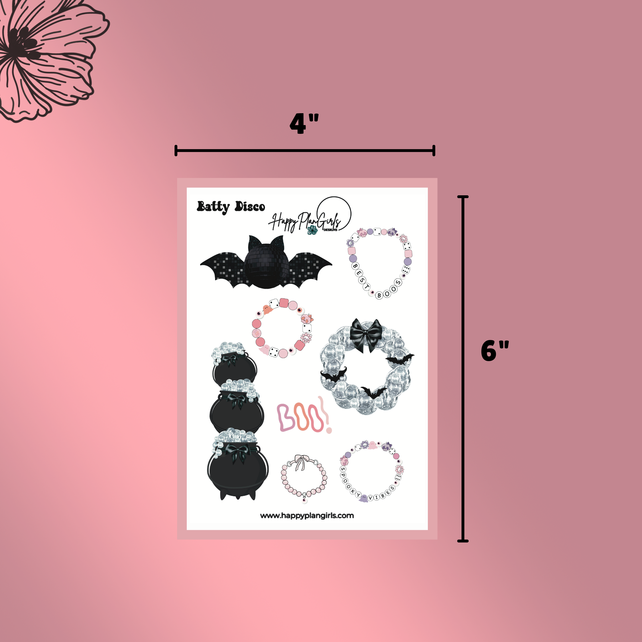 Disco Bat Sticker Sheet