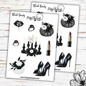 Black Beauty Halloween Journaling Sticker Sheet