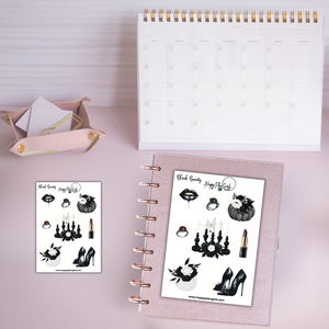 Black Beauty Halloween Journaling Sticker Sheet