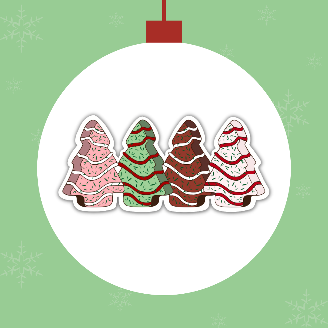 Christmas Tree Cakes Vinyl Sticker "Sprinkles"