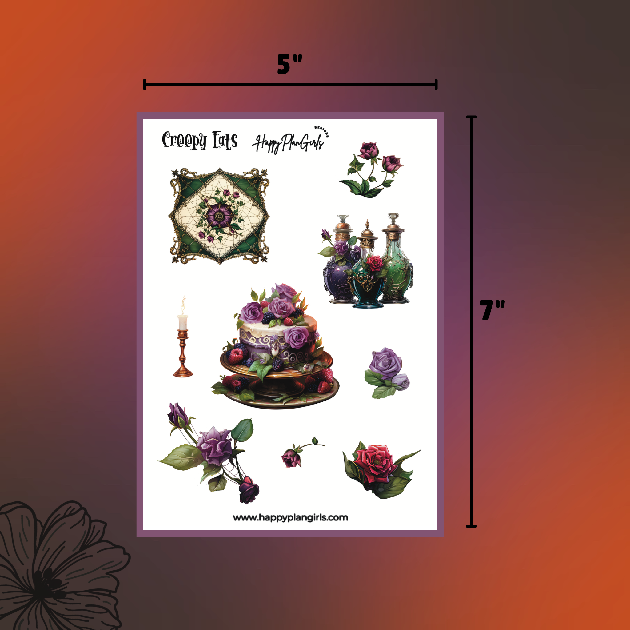 Halloween Creepy Eats Sticker Sheet