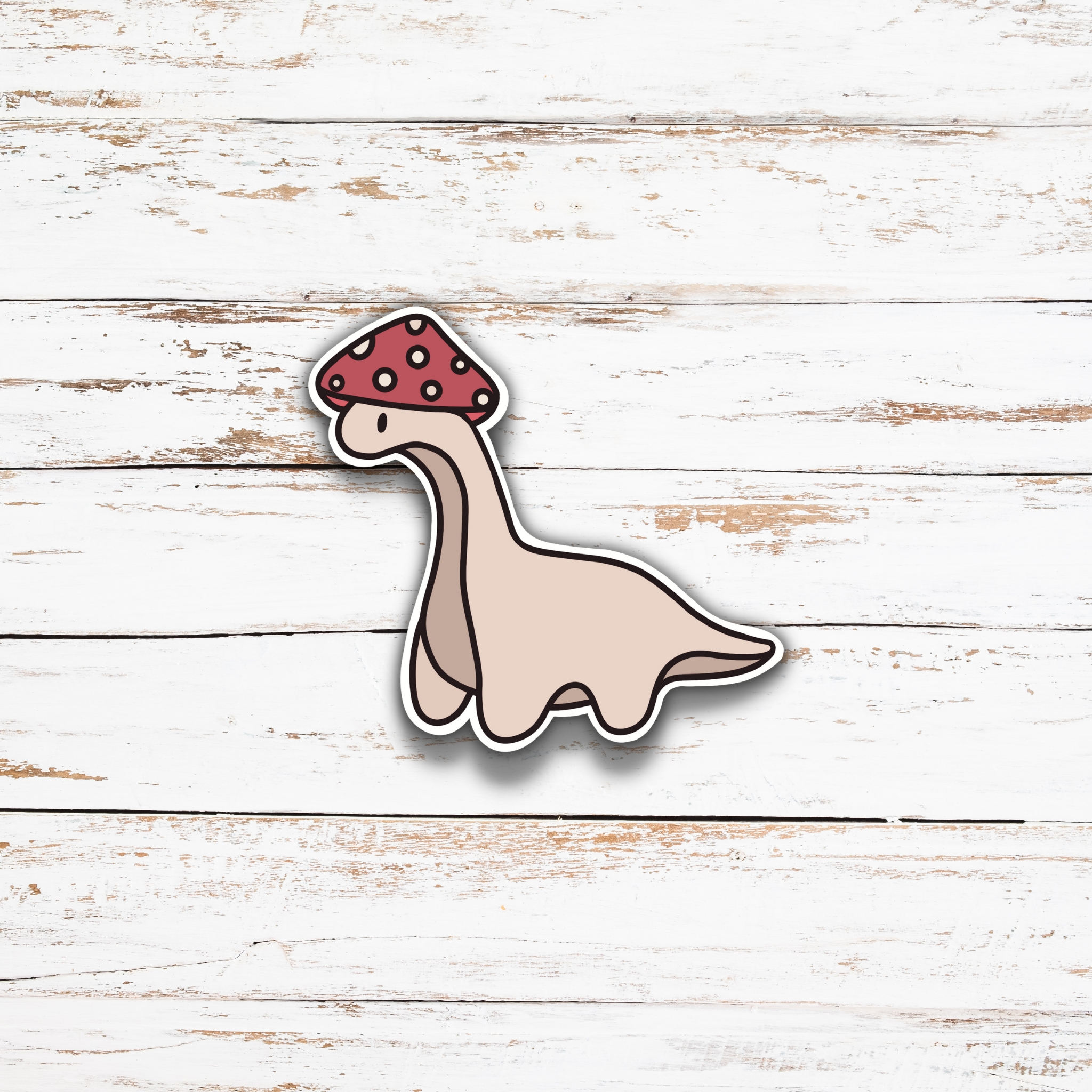 Dinosaur with Mushroom Hat Sticker – HappyPlanGirls Designs