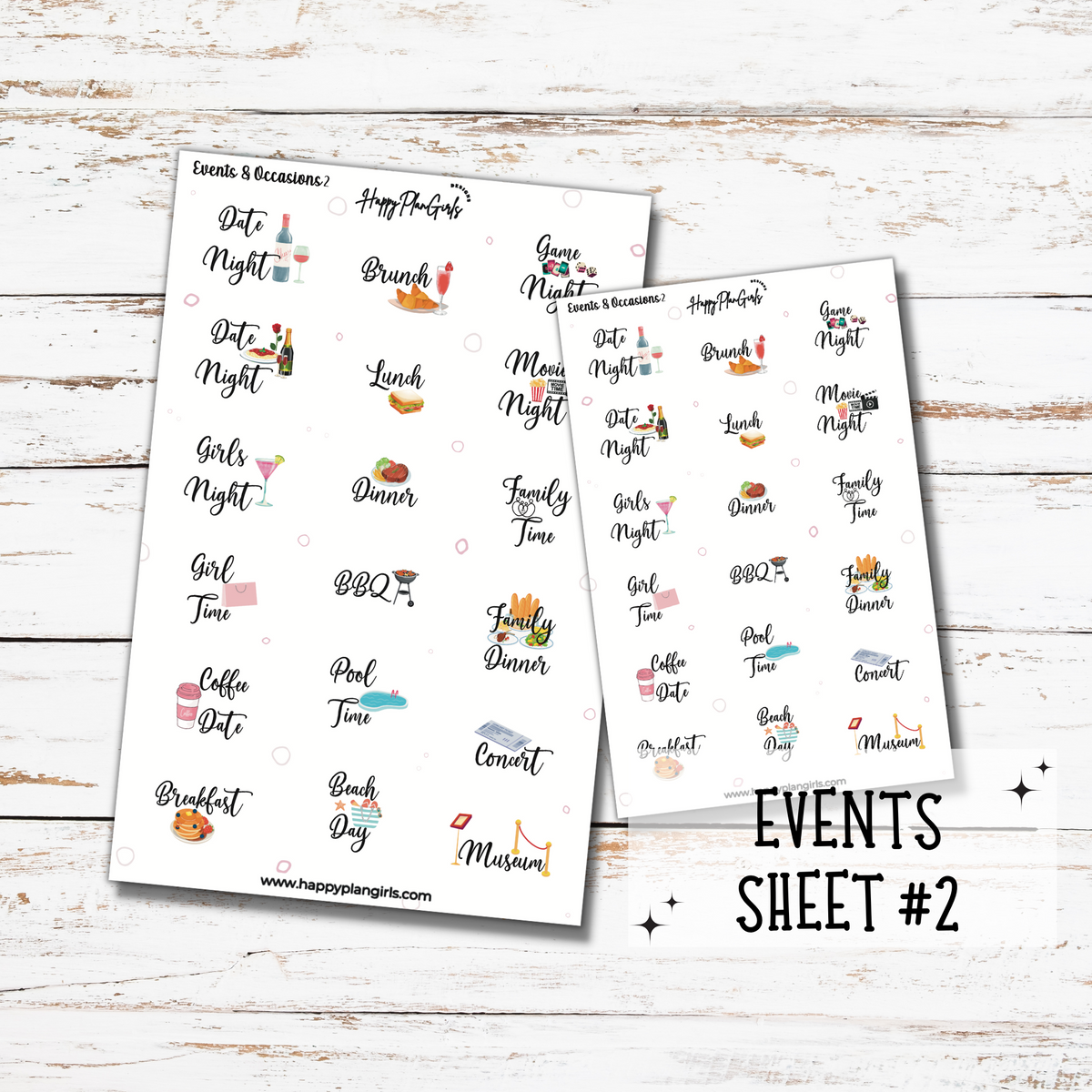 Event and Occasions Planner Sticker Sheet – HappyPlanGirls Designs
