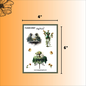 Ghost Flower Spirit Halloween Planner Sticker Sheet