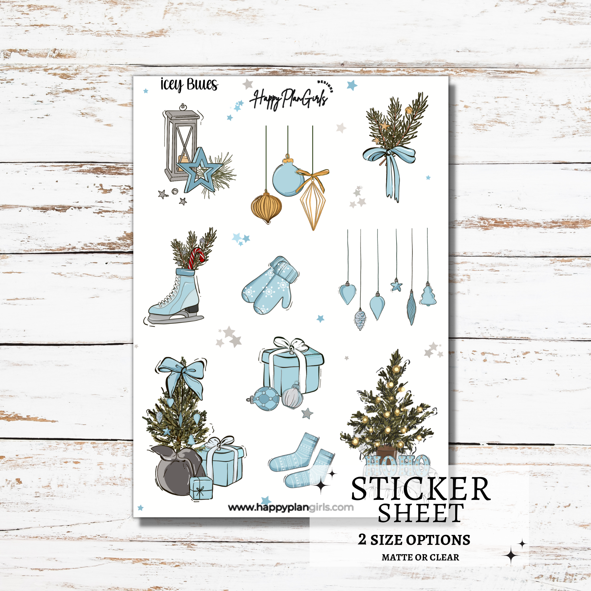 Icey Blues Sticker Sheet