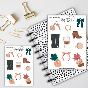 Just a Fall Girl Autumn Fall Planner Sticker Sheet