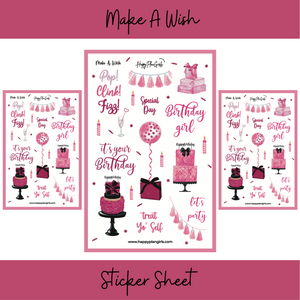 Make A Wish Sticker Sheet