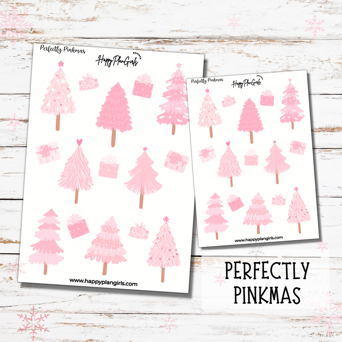 Perfectly Pinkmas Sticker Sheet – HappyPlanGirls Designs