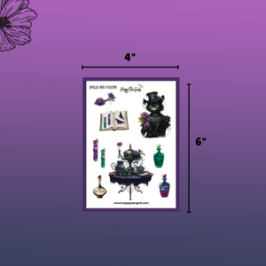 Spooky Halloween Spells and Potions Sticker Sheet