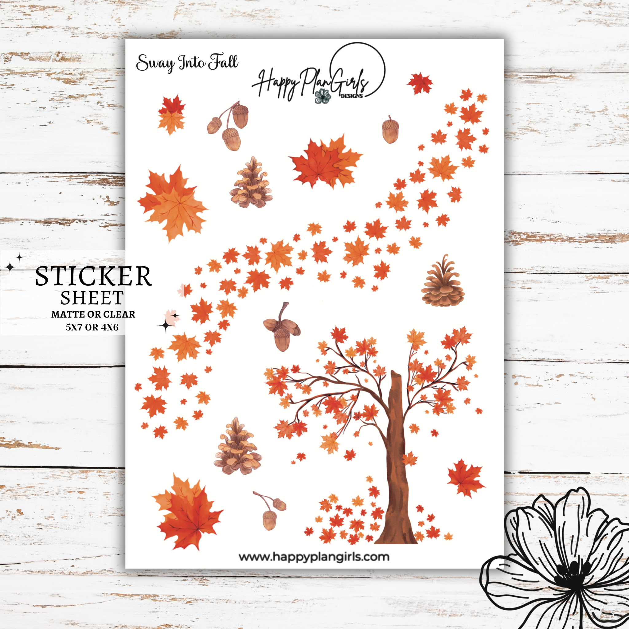 Sway Into Fall Planner Sticker Sheet