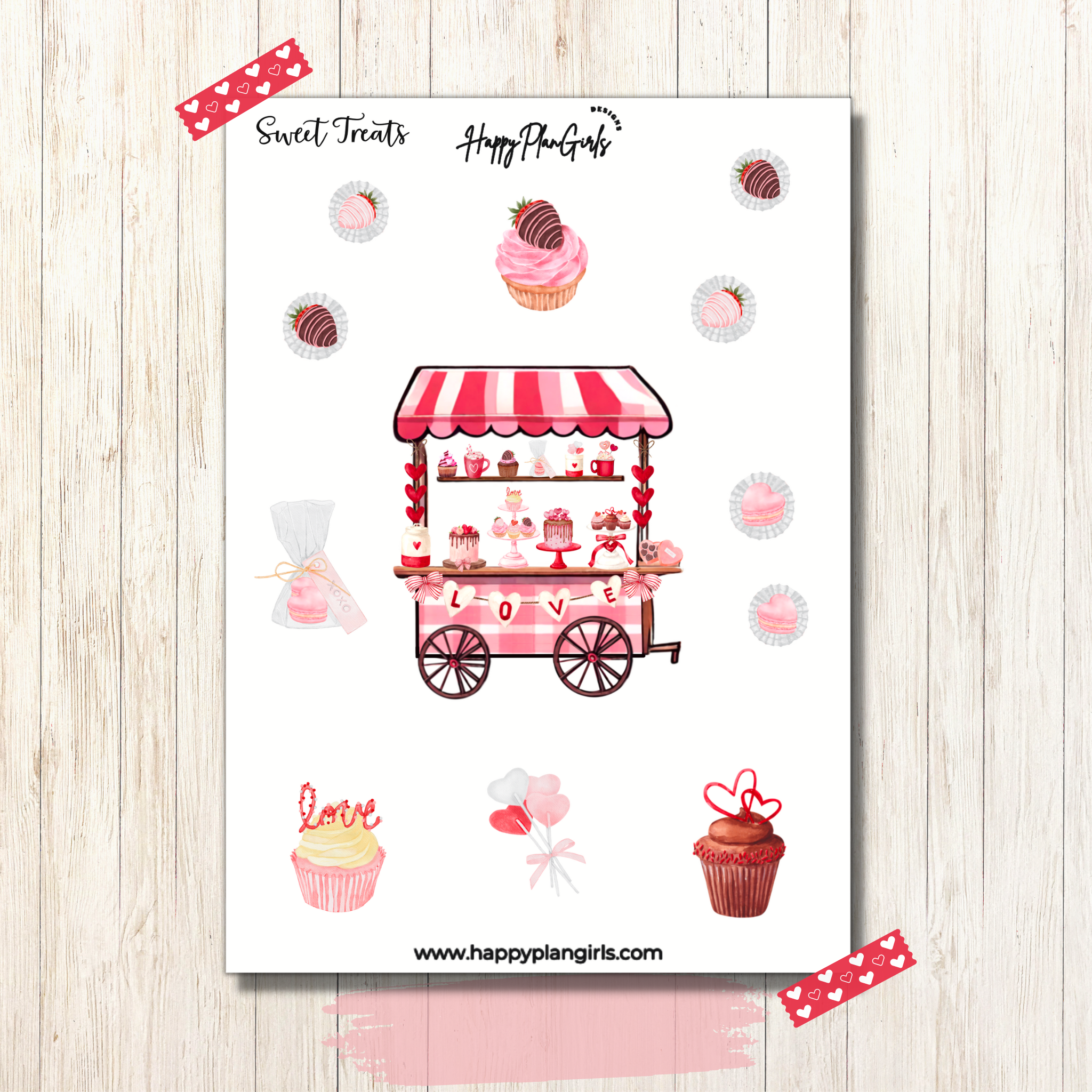 Valentines Day Sweet Treats Sticker Sheet