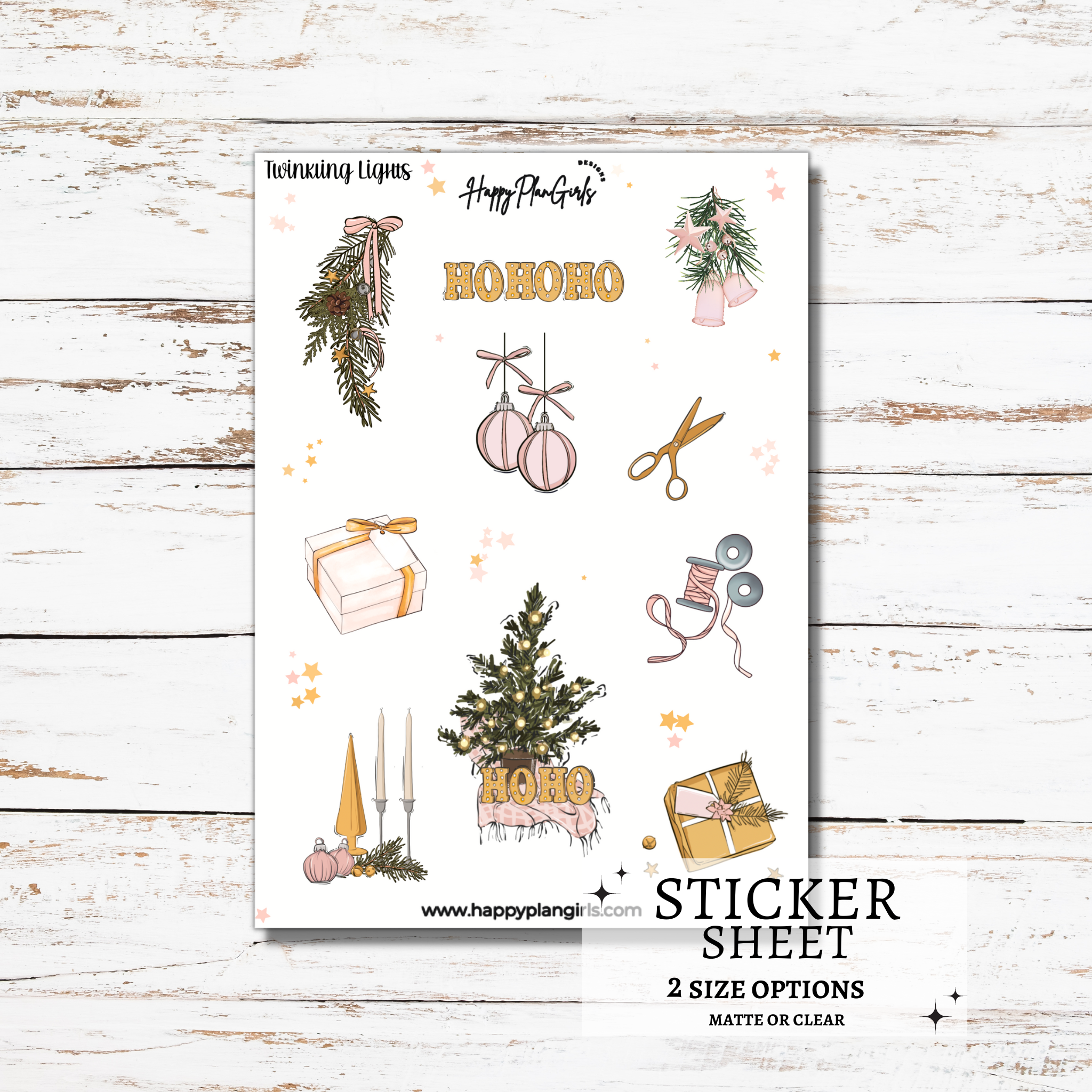 "Twinkling Lights" Christmas Sticker Sheet