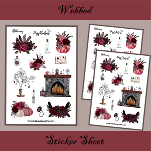 Halloween Sticker Sheet "Webbed"