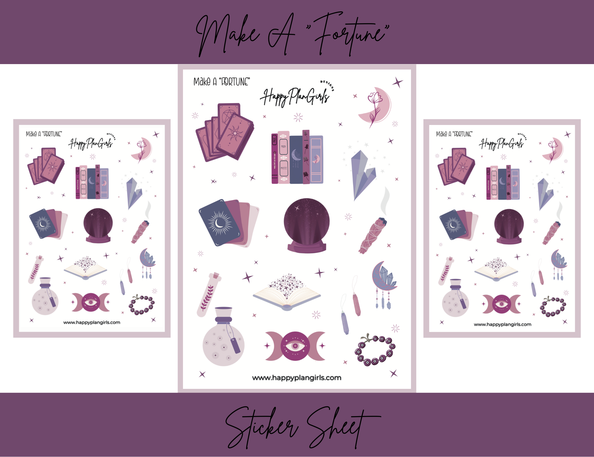 Fortune Sticker Make A Fortune Halloween Planner Sticker Sheet | Fortune Teller ...