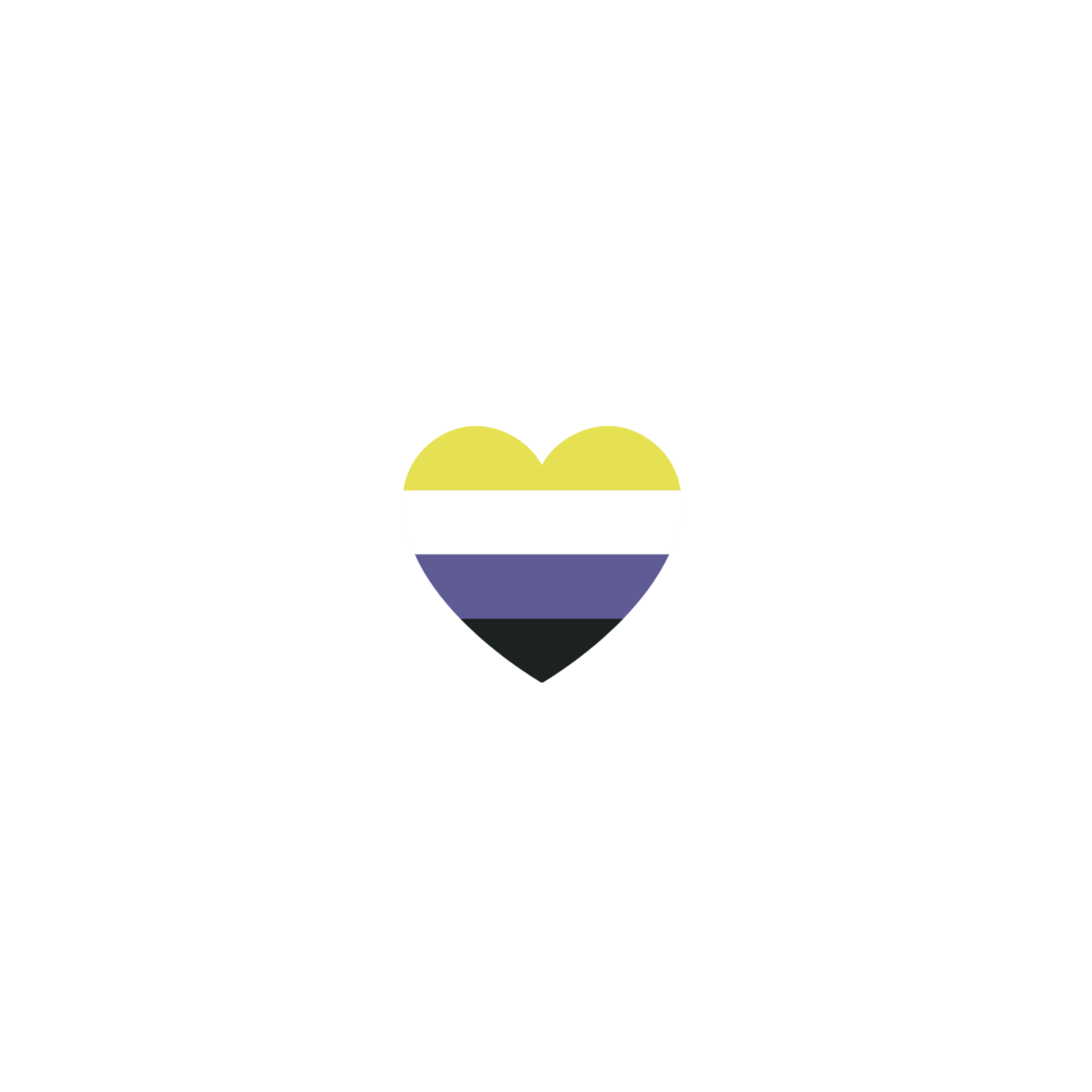 Nonbinary Heart Sticker
