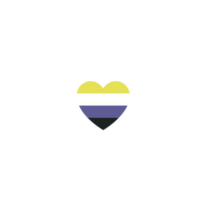 Nonbinary Heart Sticker