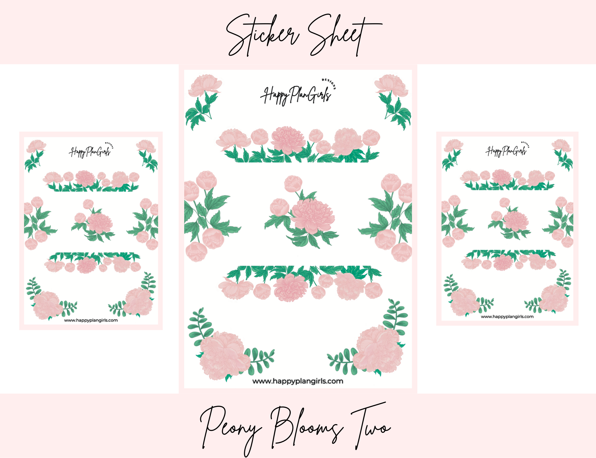 Peony Blooms Two Sticker Sheet