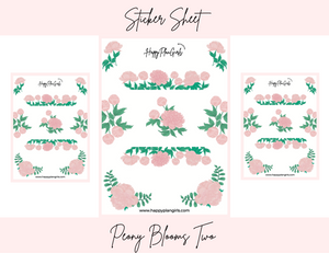 Peony Blooms Two Sticker Sheet