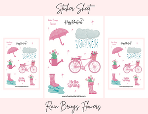 Rain Brings Flowers Sticker Sheet