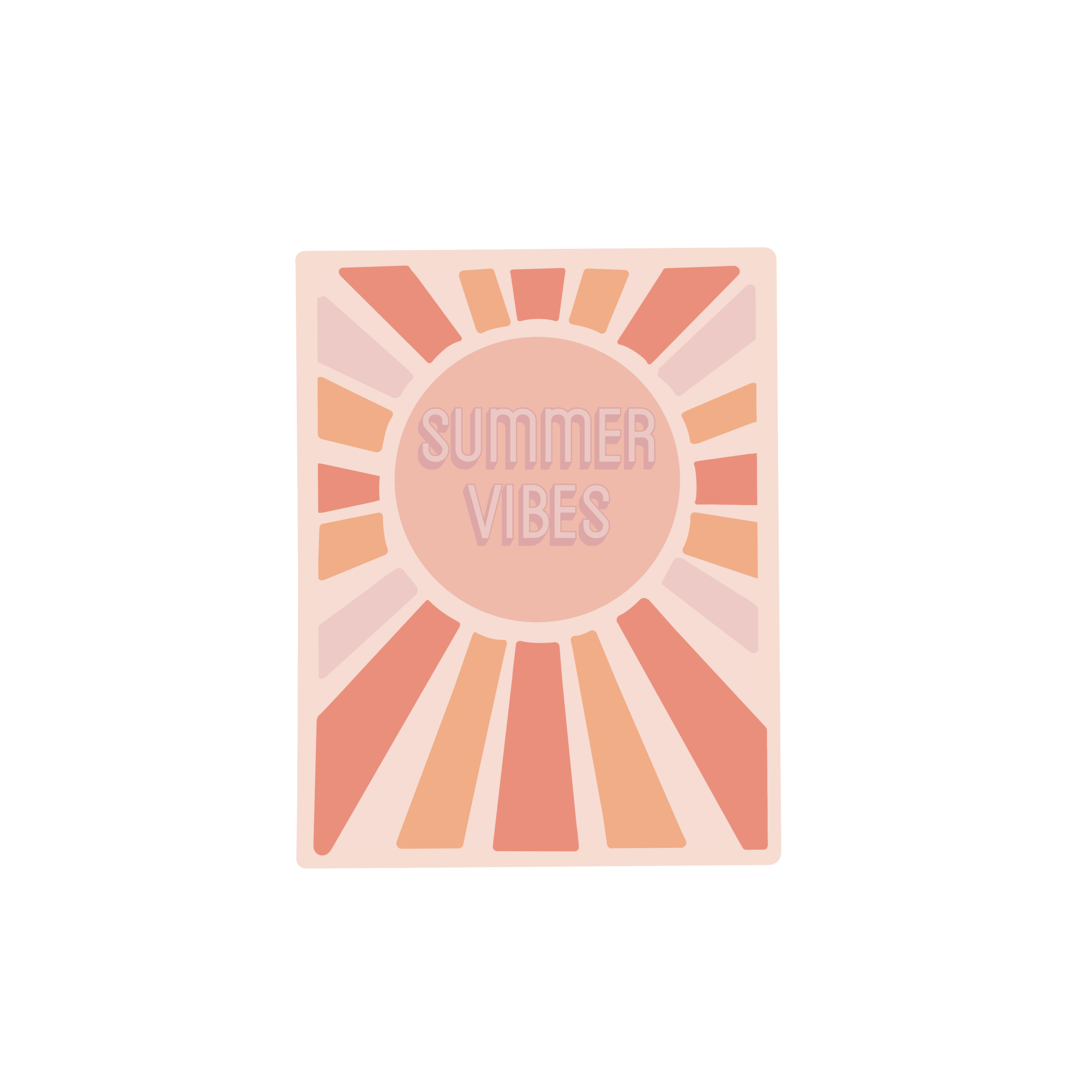 Summer Vibes Sun Vinyl Sticker