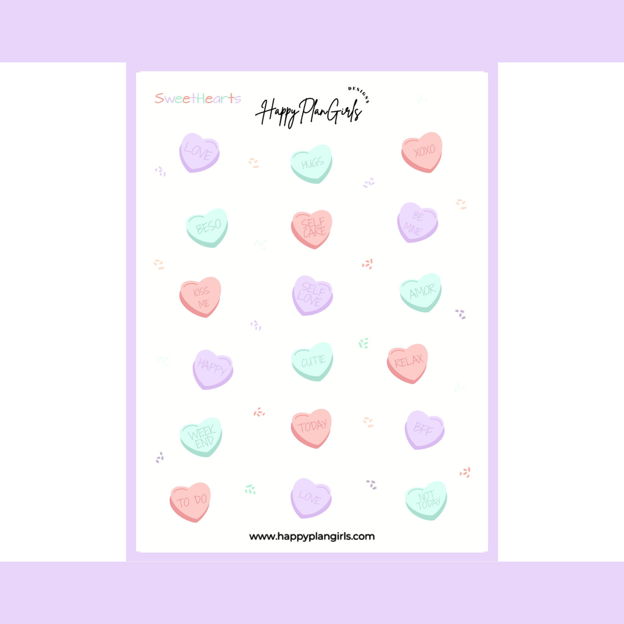 SweetHearts Sticker Sheet